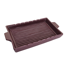 Ceramic baking tray for an open fire