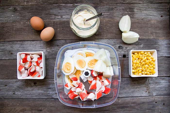 all ingredients in the working bowl